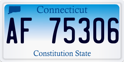 CT license plate AF75306