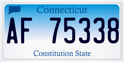CT license plate AF75338