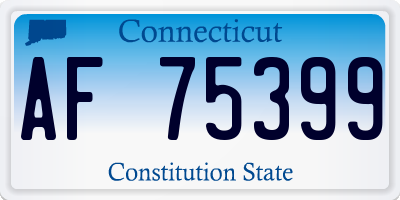CT license plate AF75399