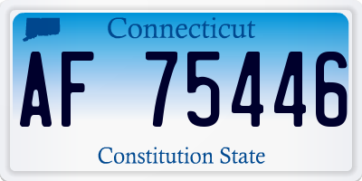 CT license plate AF75446