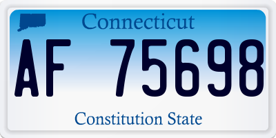 CT license plate AF75698