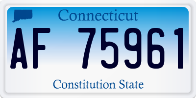CT license plate AF75961