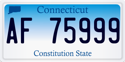 CT license plate AF75999