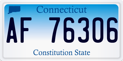 CT license plate AF76306
