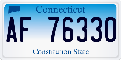 CT license plate AF76330