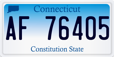 CT license plate AF76405