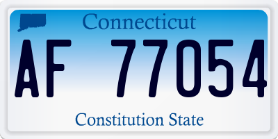 CT license plate AF77054