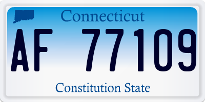 CT license plate AF77109
