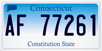 CT license plate AF77261