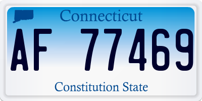CT license plate AF77469