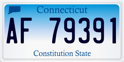 CT license plate AF79391