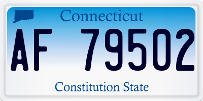 CT license plate AF79502