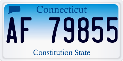 CT license plate AF79855