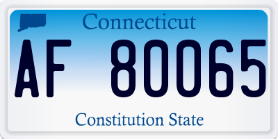 CT license plate AF80065