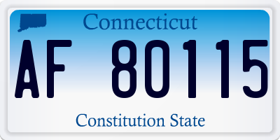 CT license plate AF80115