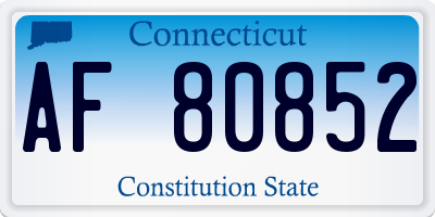 CT license plate AF80852