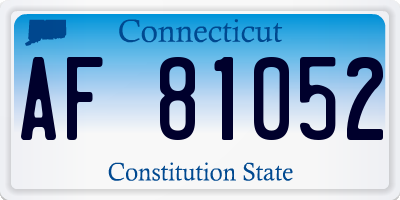 CT license plate AF81052