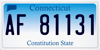 CT license plate AF81131