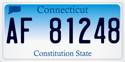 CT license plate AF81248