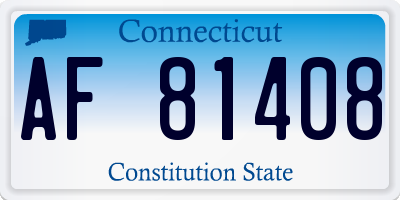 CT license plate AF81408