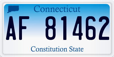 CT license plate AF81462