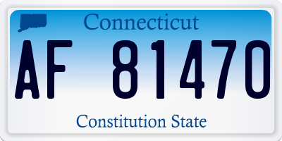 CT license plate AF81470