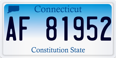 CT license plate AF81952