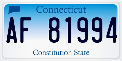 CT license plate AF81994