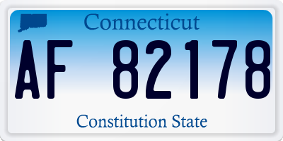 CT license plate AF82178