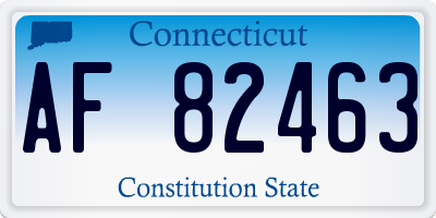 CT license plate AF82463