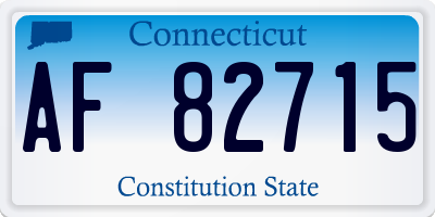 CT license plate AF82715