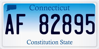 CT license plate AF82895