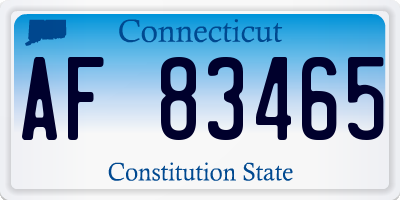 CT license plate AF83465