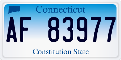 CT license plate AF83977