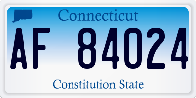 CT license plate AF84024