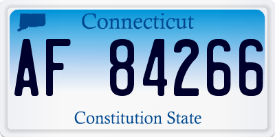CT license plate AF84266