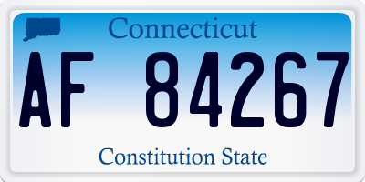 CT license plate AF84267