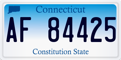 CT license plate AF84425