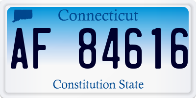 CT license plate AF84616