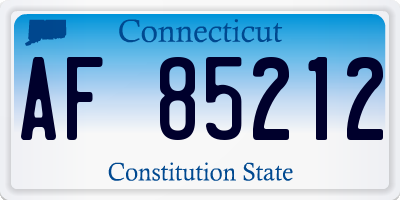 CT license plate AF85212