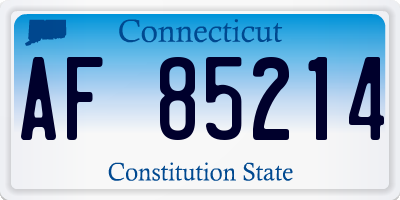 CT license plate AF85214