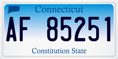 CT license plate AF85251