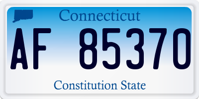 CT license plate AF85370