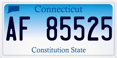 CT license plate AF85525