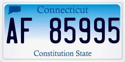 CT license plate AF85995