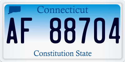 CT license plate AF88704