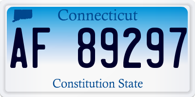 CT license plate AF89297