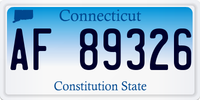 CT license plate AF89326