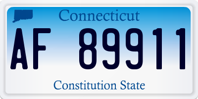 CT license plate AF89911