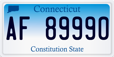 CT license plate AF89990